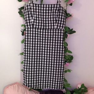 Hollister black and white gingham dress